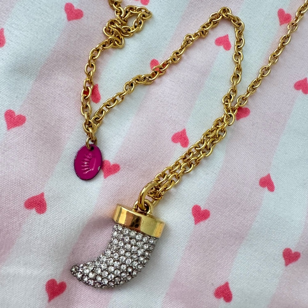 Juicy Couture Horn Pendant Long Necklace